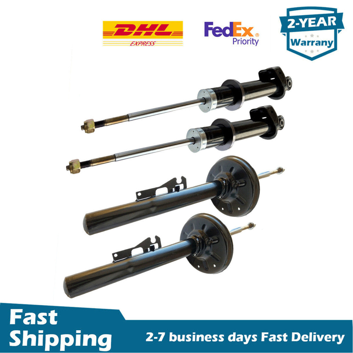 4x Front Rear Shock Absorber Struts Set for Porsche 911 996 1999-2005 2WD RWD