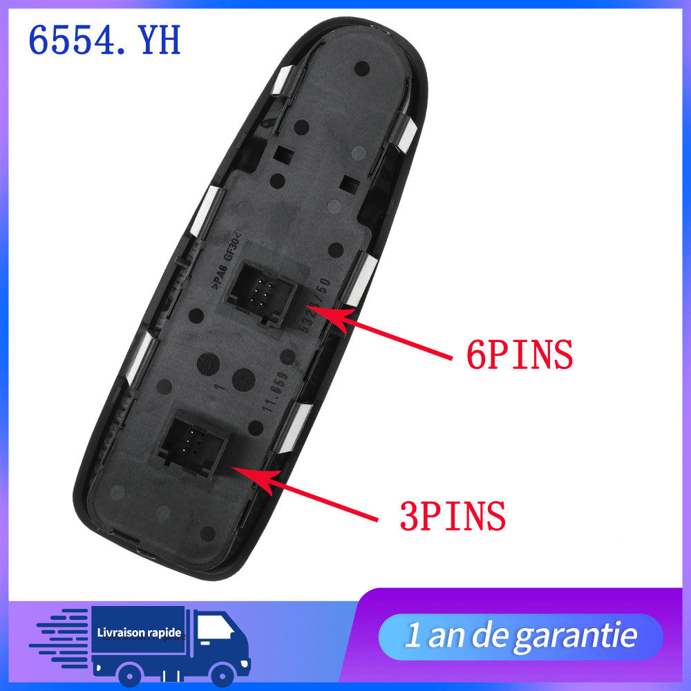 COMMANDE BOUTON LEVE VITRE AVANT GAUCHE POUR C4 PICASSO  GRAND C4 PICASSO NEUF