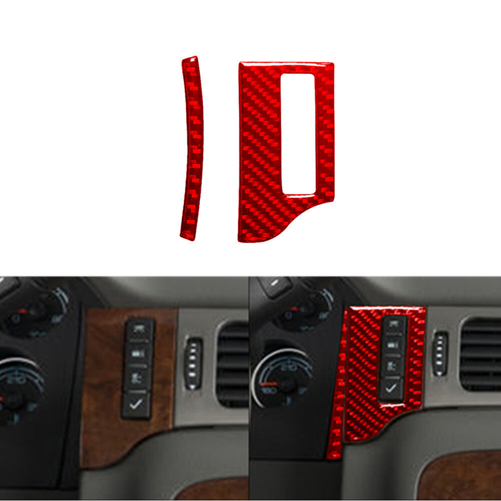 Red Carbon Fiber Right Speedometer Cover Trim For Silverado/Tahoe/ for Sierra 2007-14