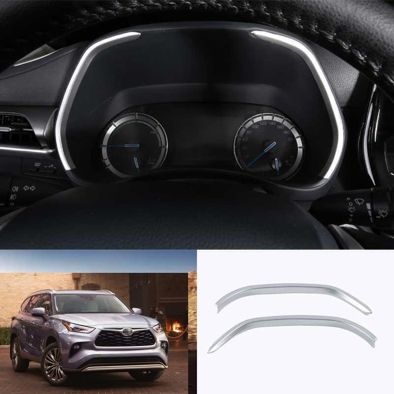 for Toyota Highlander 2020-2023 Matte Silver Speedometer Odometer Strip Trim