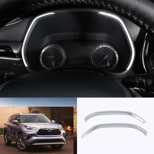 for Toyota Highlander 2020-2023 Matte Silver Speedometer Odometer Strip Trim