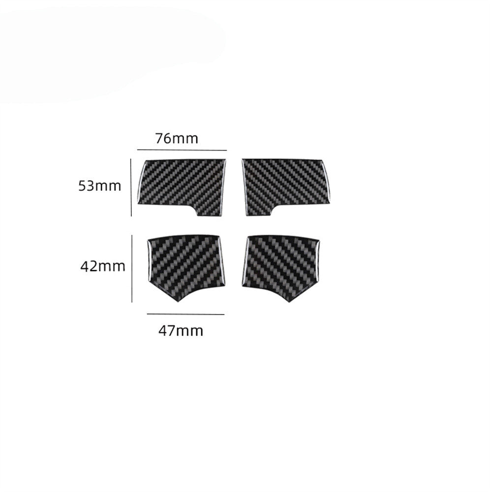 4Pcs Carbon Fiber Steering Wheel Button Accent Trim Cover for Ford F150 2004-08