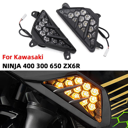 Motorcycle LED Turn Signal Flashing for Kawasaki 300 400 650 1000 ZX6R