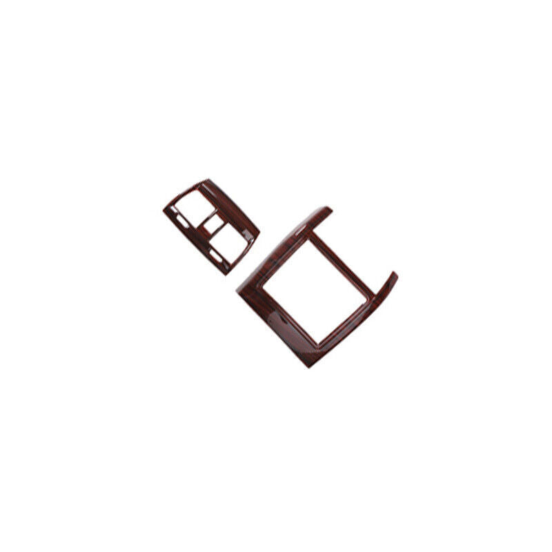 Fit for BMW X5 F15 2014-18 Red Wood Grain Back Row Air Outlet Vent Cover Trim 2P