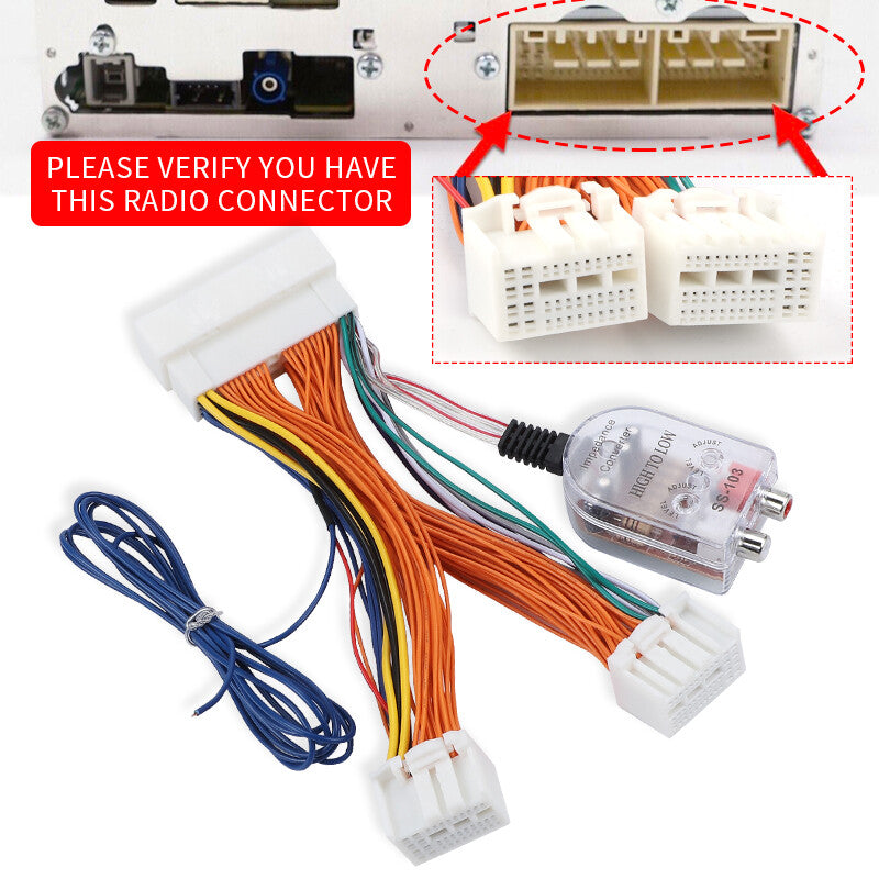 Factory Radio Add A Subwoofer Amplifier Plug Play Wire Harness Fit for Kia for Hyundai