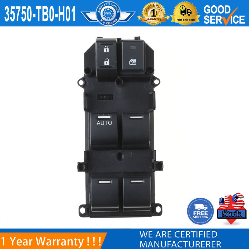 Applicable to for Honda Accord 2008, 2009, 2010 - 2012 models: Power window switch (front left).