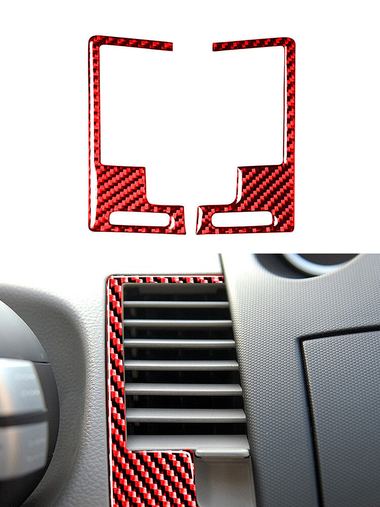 Red Center Console Air Vents Panel Trim Carbon Fiber for Nissan 350Z 2006-2009
