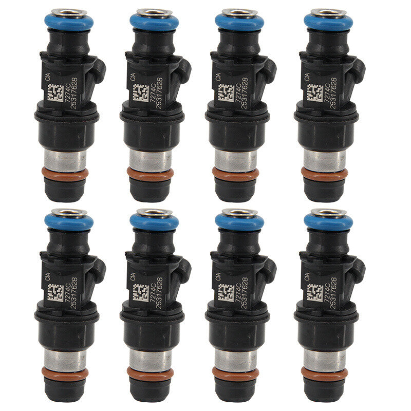 Set of 8 Fuel Injectors for 1999-2007 GM 6.0L V8 25317628 FJ10062