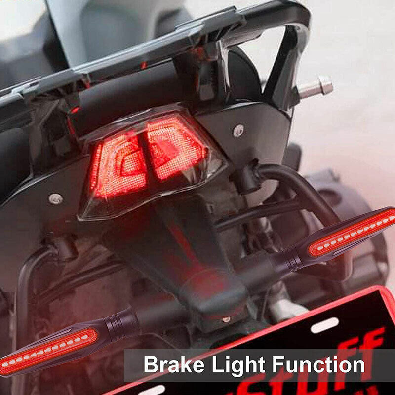 2x Rear Sequential Flowing 24 LED Tail Turn Signal Brake Indicator Lights Lamp