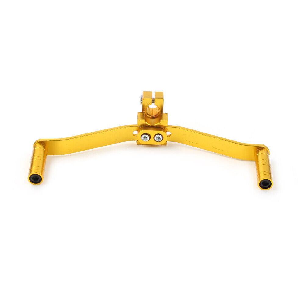 Aluminum Dual Way Gear Shift Lever Footrest Pedal Shifter Gold