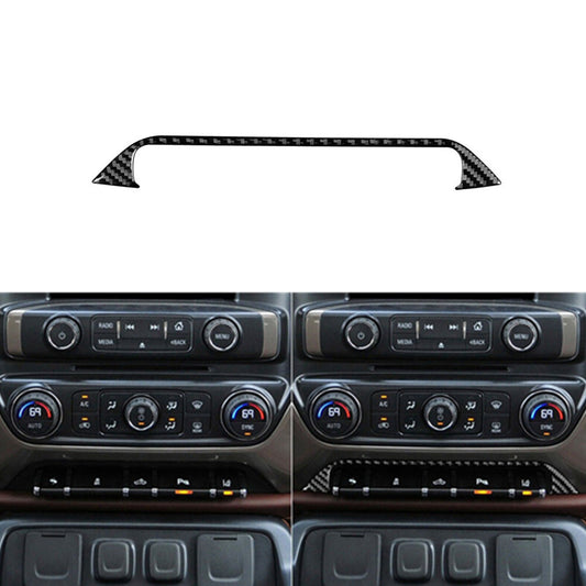Carbon Fiber Below Center Console Cover Trim For Silverado for GMC for SIERRA 2014-2018