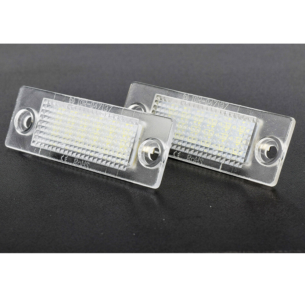 2PC Cars LED License Number Plate Lights for VW T5 Caddy Touran for Golf plus for Passat