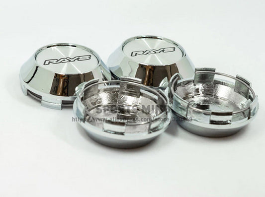 4x68mm wheel center cap, hubcap, rim cap, badge decal, light silver chrome plating