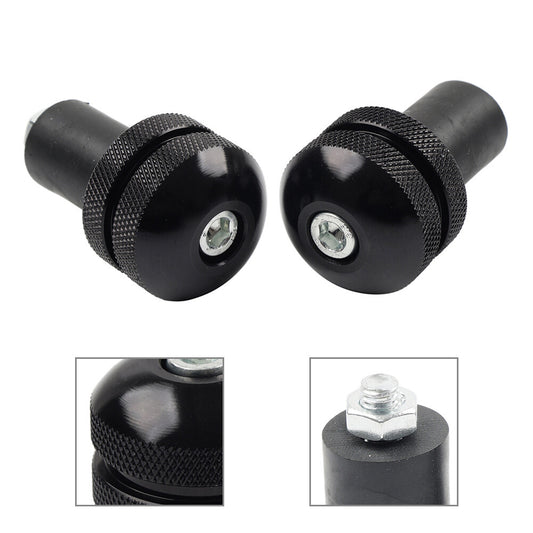 Universal 7/8 Motorcycle Handlebar Grips Bar End Cap Plug Slider Black