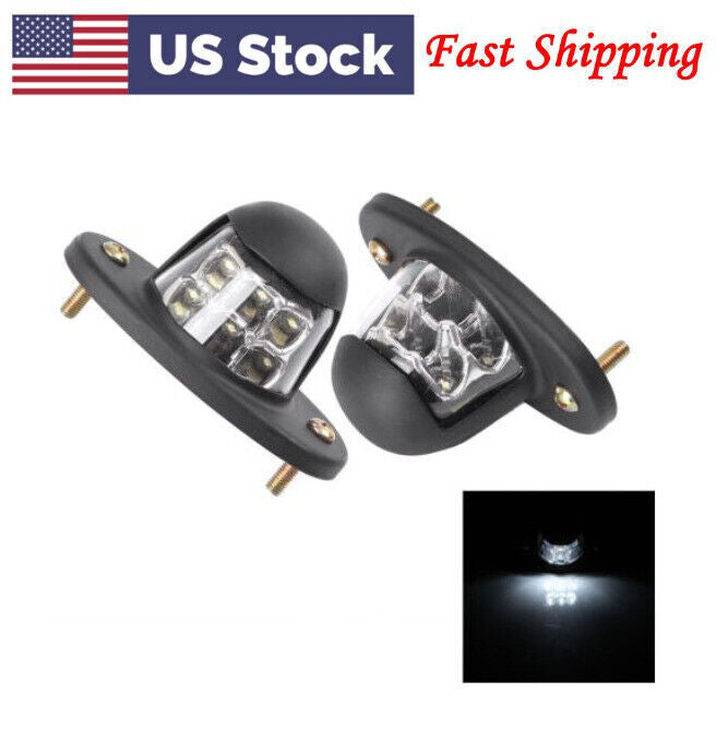 LED Truck License Plate Lights Door Lights Rear Tag Lamp Universal for Car White