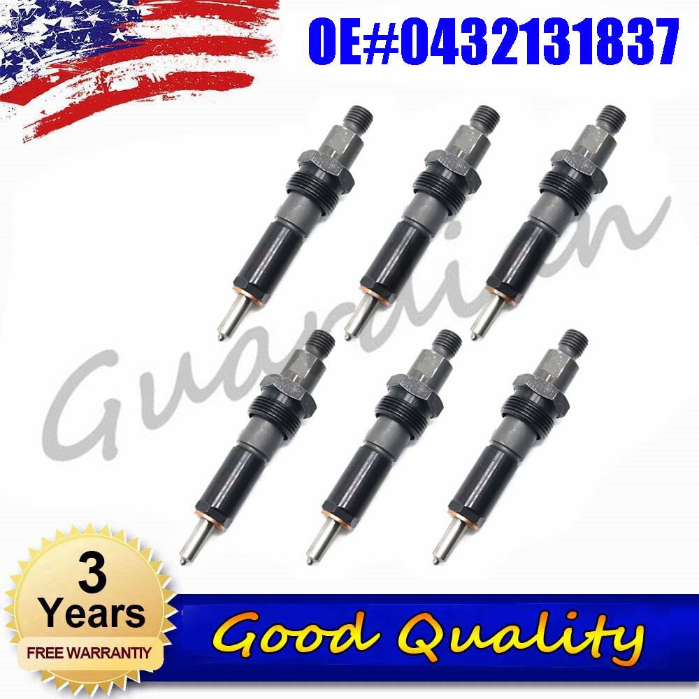 0432131837 6X Fuel Injector for First Generation for Dodge 5.9L (1989 - 1993) 90 91