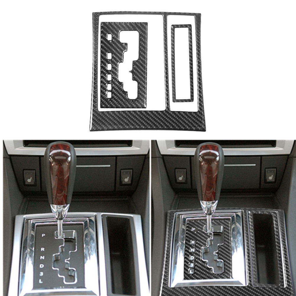 3Pcs Carbon Fiber Gear Shift Panel Cover Trim TypeB Sticker for Chrysler 300 B