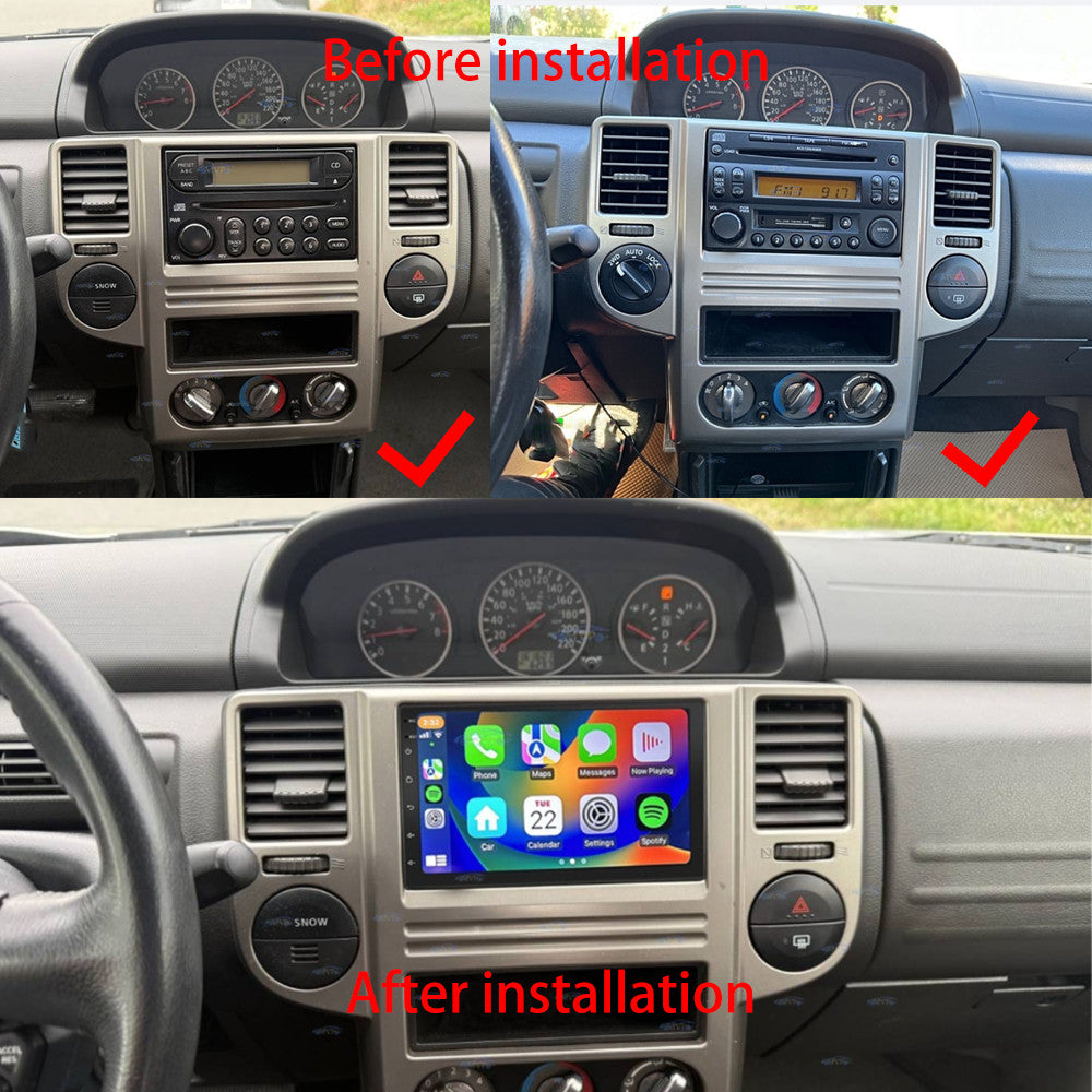 7inch CarPlay for Nissan for X-Trail 2001-2007 Stereo Android Car Radio GPS Screen