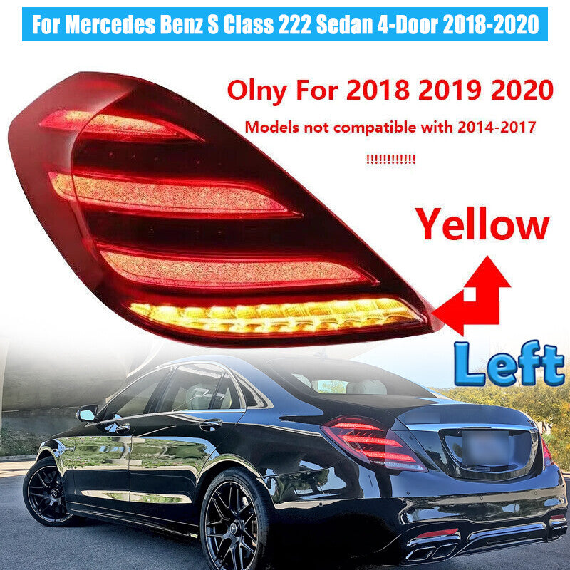 Left Tail Light Brack Lamp for Mercedes Benz S Class 222 Sedan 4-Door 2018-2020