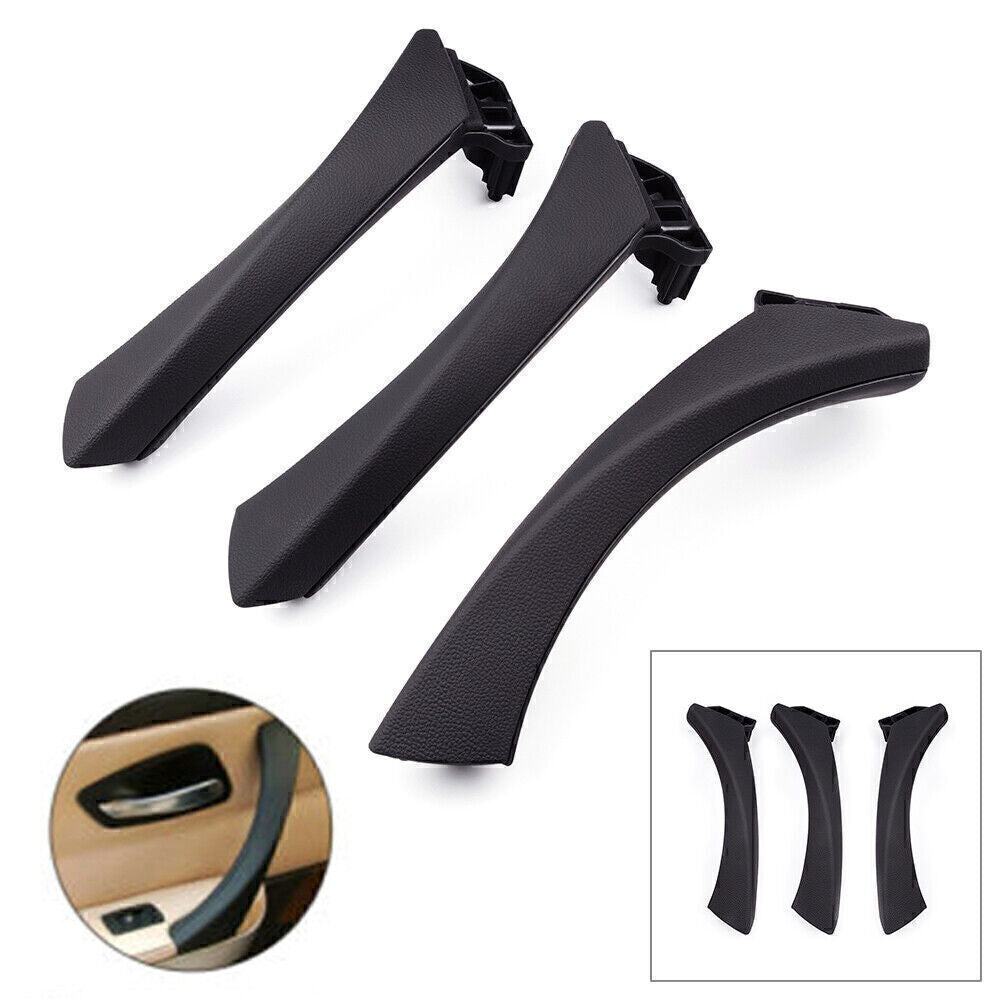 3xDoor Inner Panel Handle Pull Trim Cover Fit for BMW E90 3-Series Sedan Wagon Black