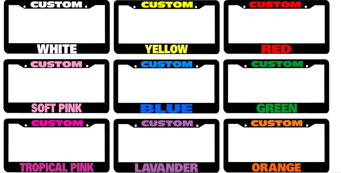 1 piece car license plate frame cover rear boot, 1 custom color for Dodge