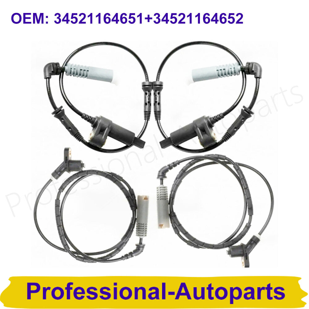 4PCS Front Rear Left Right ABS Wheel Speed Sensor for BMW 3 Series E46 M3
