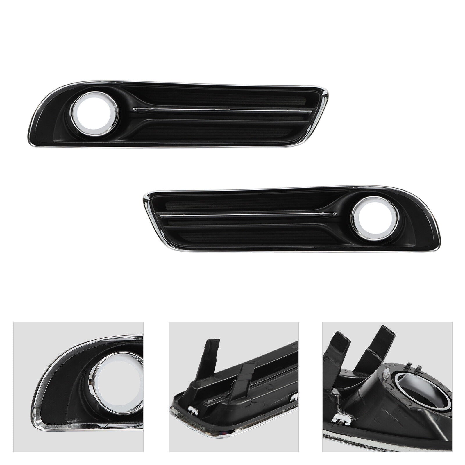 Pair Front Fog Light Lamp Trim Lamp Set Accessories for Chrysler 300 2011-2014