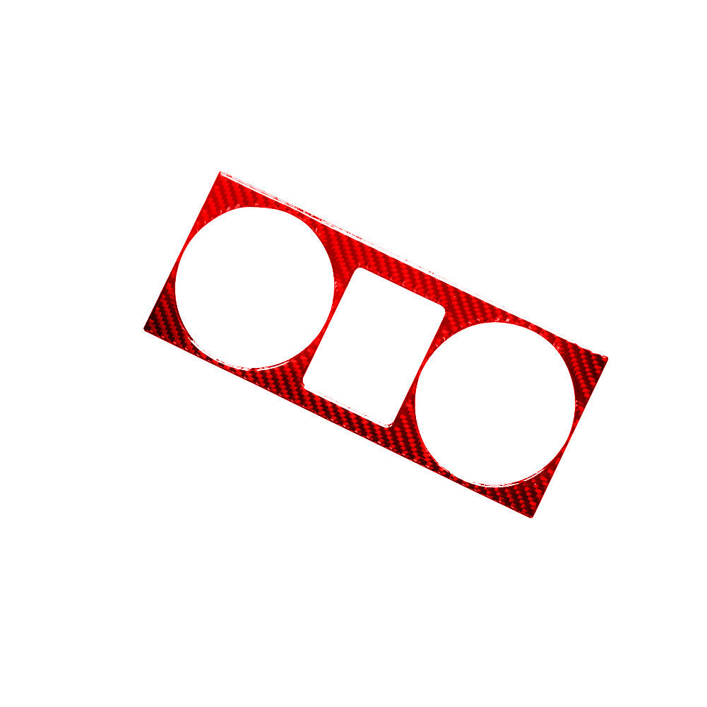Red Carbon Fiber Central Air Outlet Trim for Jeep for Wrangler 2007-10 Type A