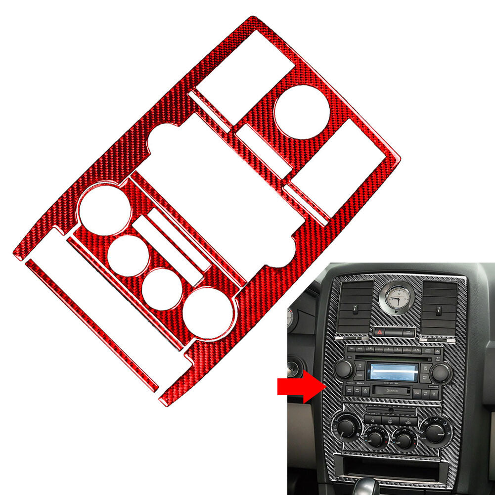 Center Console AC Switch CD Panel Cover Trim for Chrysler 300 300C 2005-2010 Red