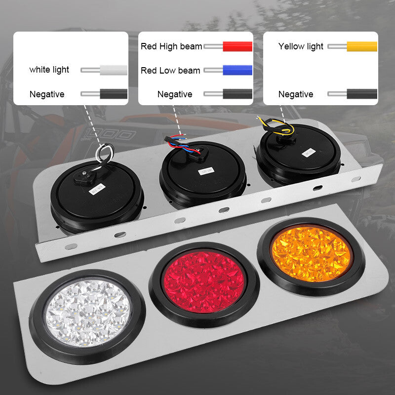4inch 2¡Á 48LED Truck Light Bar Stop Turn Tail Rear Brake Lamp Strip 3 color