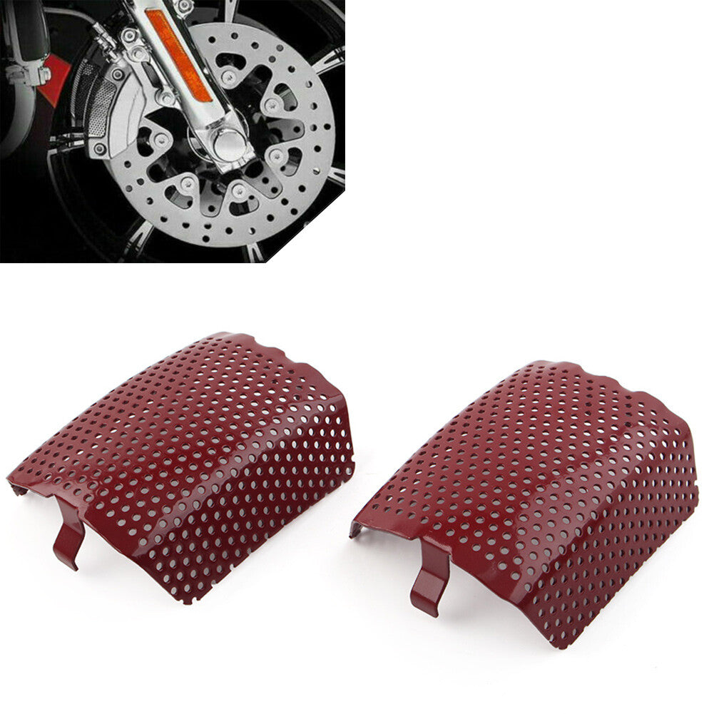 for Harley V-Rod  Touring 2006-2019 Brown Steel Front Caliper Screen Inserts