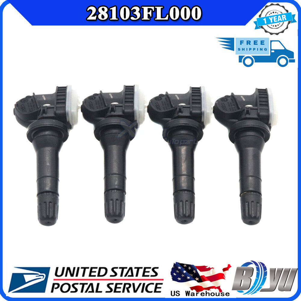 Complete 4-piece set of TPMS tire pressure sensors for SUBARU OUTBACK 2018-2019.
