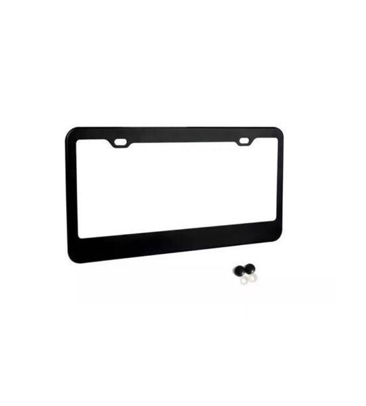 Car license plate frame cover, rear trunk boot, matte black, suitable for Mitsubishi .