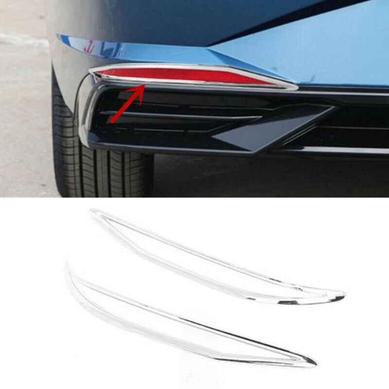 Chrome 2PCS Rear Fog Lamp Light Frame Cover Trim for Hyundai for Elantra 2021 2022