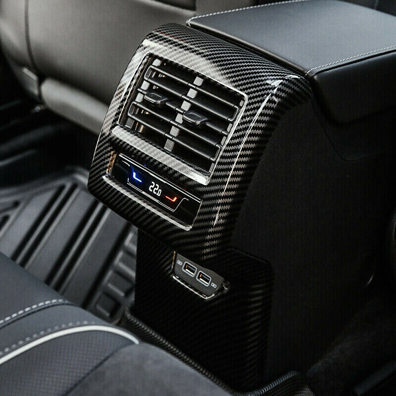 Carbon Fiber Rear Air Outlet Vent Cover Trim for VW for GOLF 8 MK8 2020 2021 2PCS