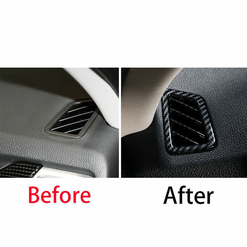 for Kia Seltos 2020-2023 Carbon Fiber ABS Dashboard Upper Air Outlet Vent Trim