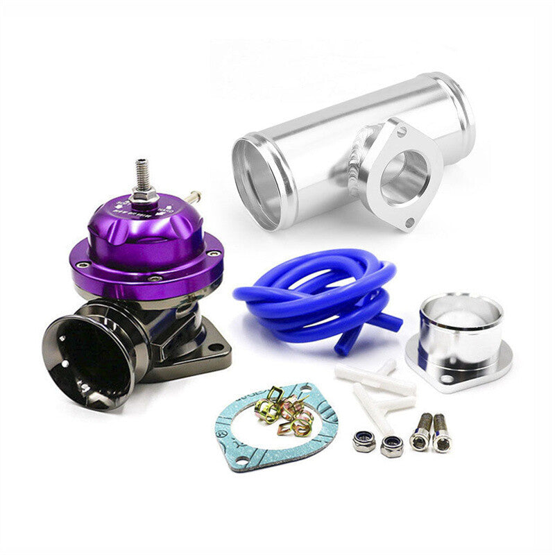 Universal Billet Aluminum Type-RS Turbo Blow Off Valve+2.5/63mm BOV Flange Pipe