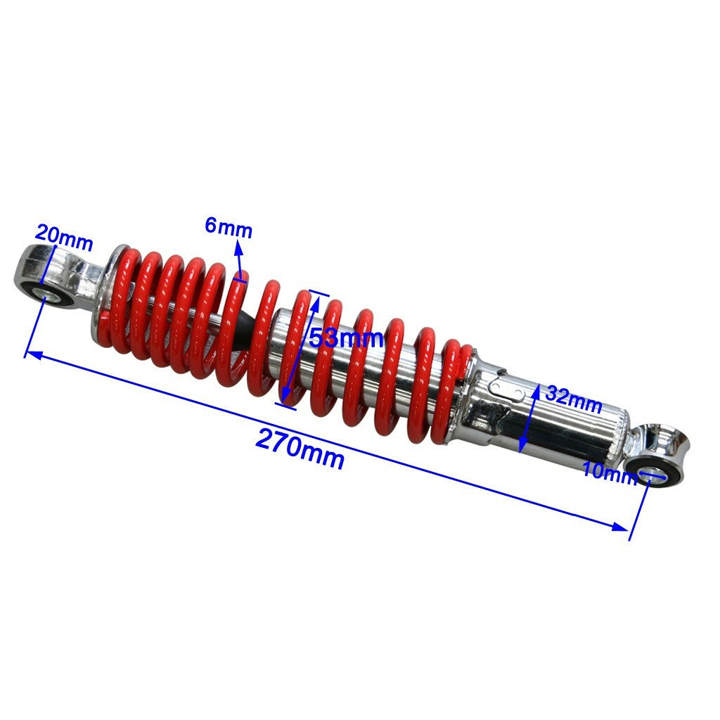 270mm 10.6-inch front shock absorbers suitable for all-terrain vehicles, four-wheel drive vehicles, off-road vehicles, go-karts, scooters