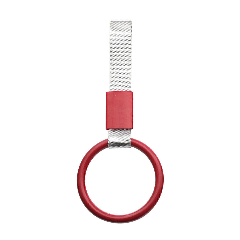 PVC ROUND RED JDM TSURIKAWA RING SUBWAY TRAIN BUS HANDLE STRAP CHARM DRIFT