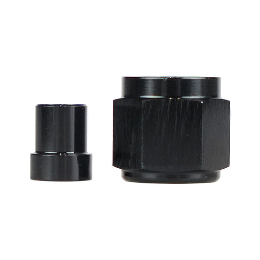 4AN Hard Wire Conduit Nut and Sleeve Fitting Adapter for 1/4 Inch Hard Wire Aluminum Black