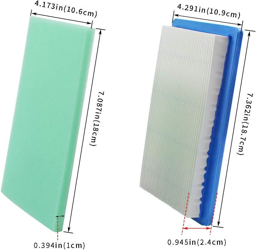 Air Filter MIU10998 with Pre Cleaner MIU10999 for Kawasaki FH381V FH430V FH491V