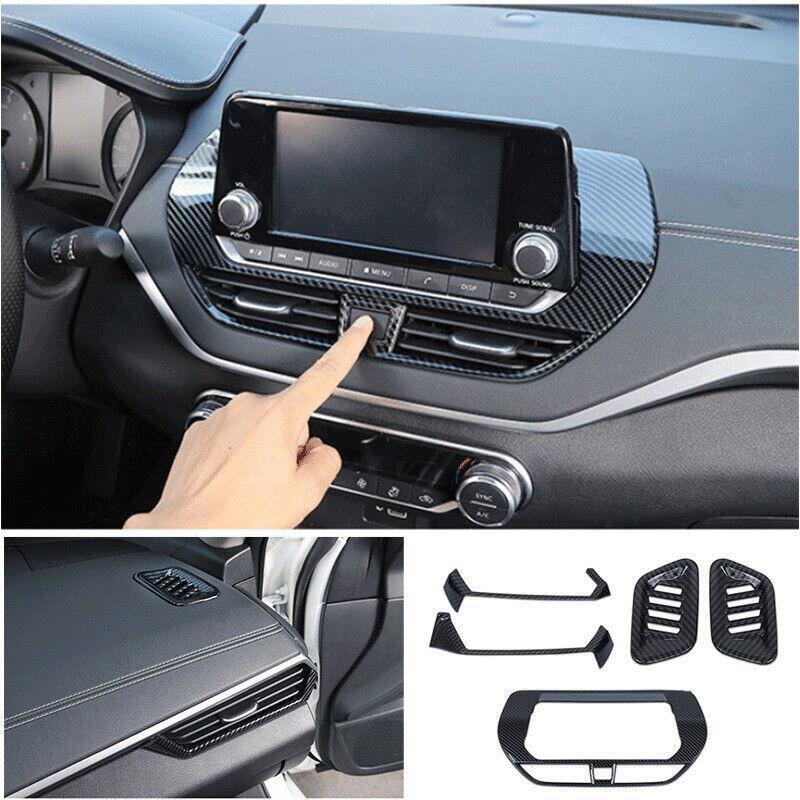for Nissan Altima Teana 2019-2023 Carbon Fiber Console LR Air Outlet Vent Trim