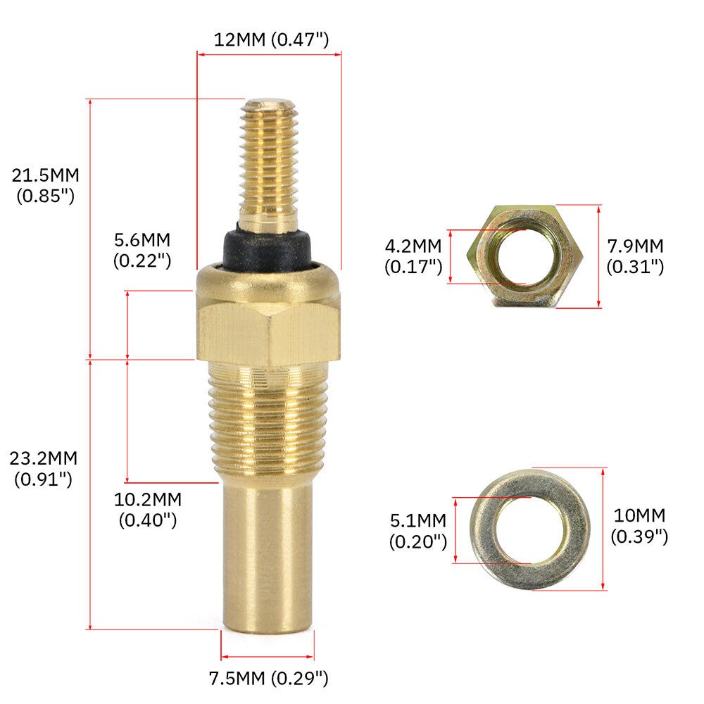 Oil Water Temperature Gauge Sensor Temp Sender 1/8 NPT For K-Swap K20 K24 for Honda