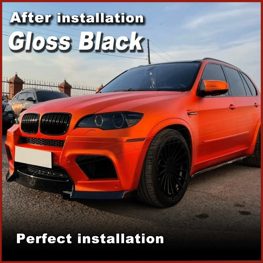 for BMW X5M E70 X6M E71 E72 2010-2014 Gloss Black Front Bumper Lip Chin Spoiler