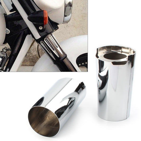 Chrome Fork Slider Covers for 2014  Up for Harley Touring Electra Street Tri Glide