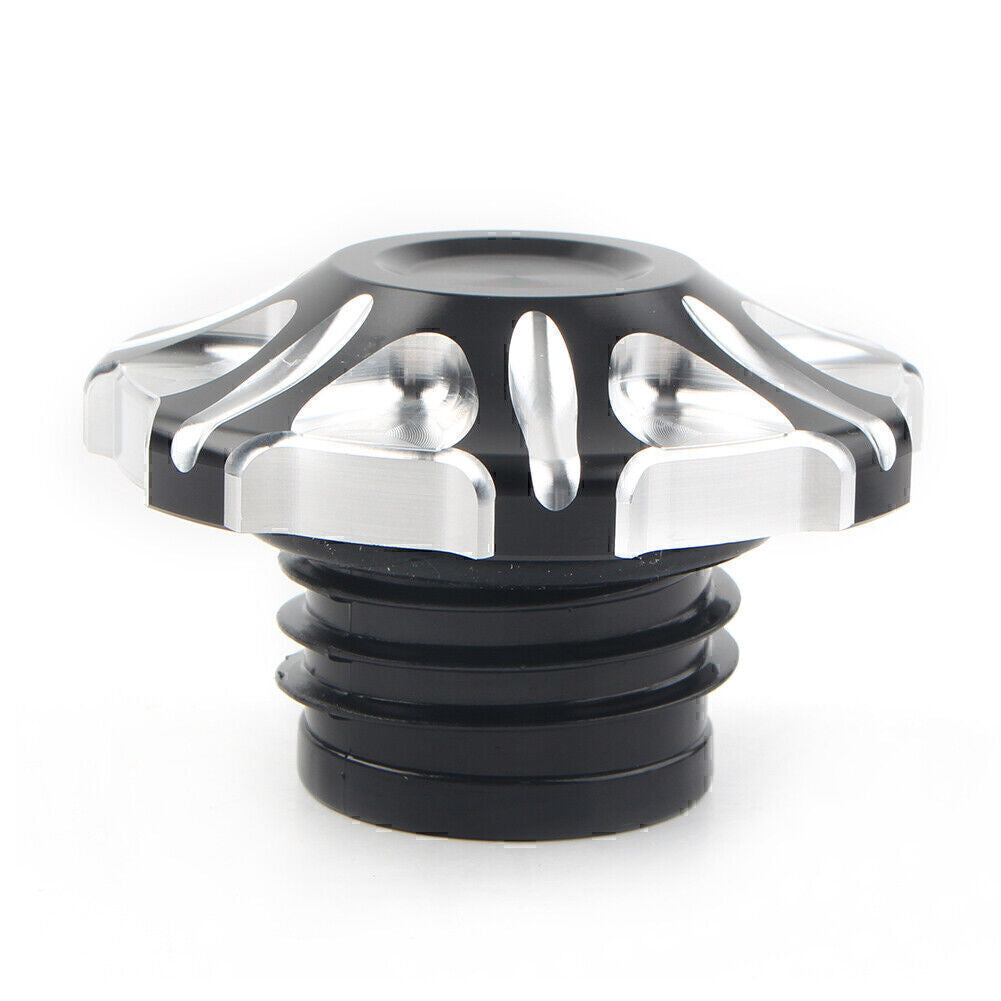 ?ldeckel Tankdeckel Schwarz f¨¹r for Harley Dyna for Davidson 1991-2017 FXD Mid-Control