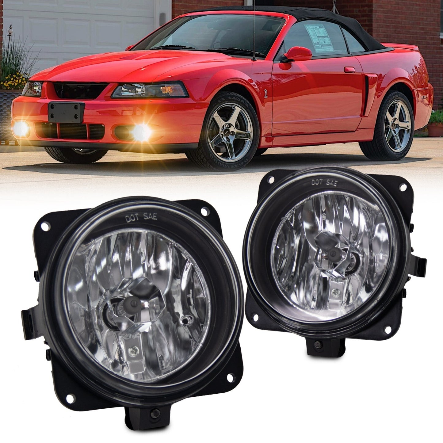 Fog lights are suitable for Ford Escape (2005/2006), Focus SVT (2002-2004), and for Mustang Cobra (2003-2004).