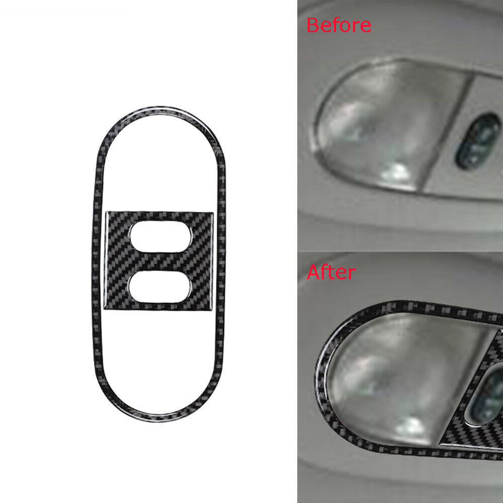 Carbon Fiber Overhead Reading Light Panel Trim Cover for Ford F150 2004-2008