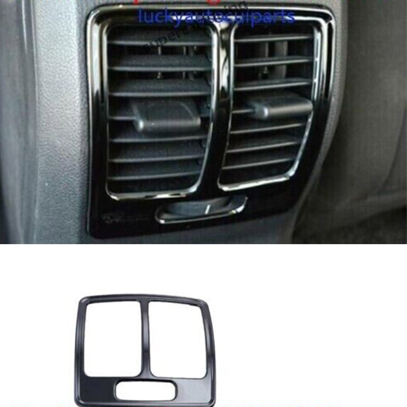 Black Steel Rear Air Outlet Vent Frame Trim 1PCS for Ford Escape Kuga 2013-2019