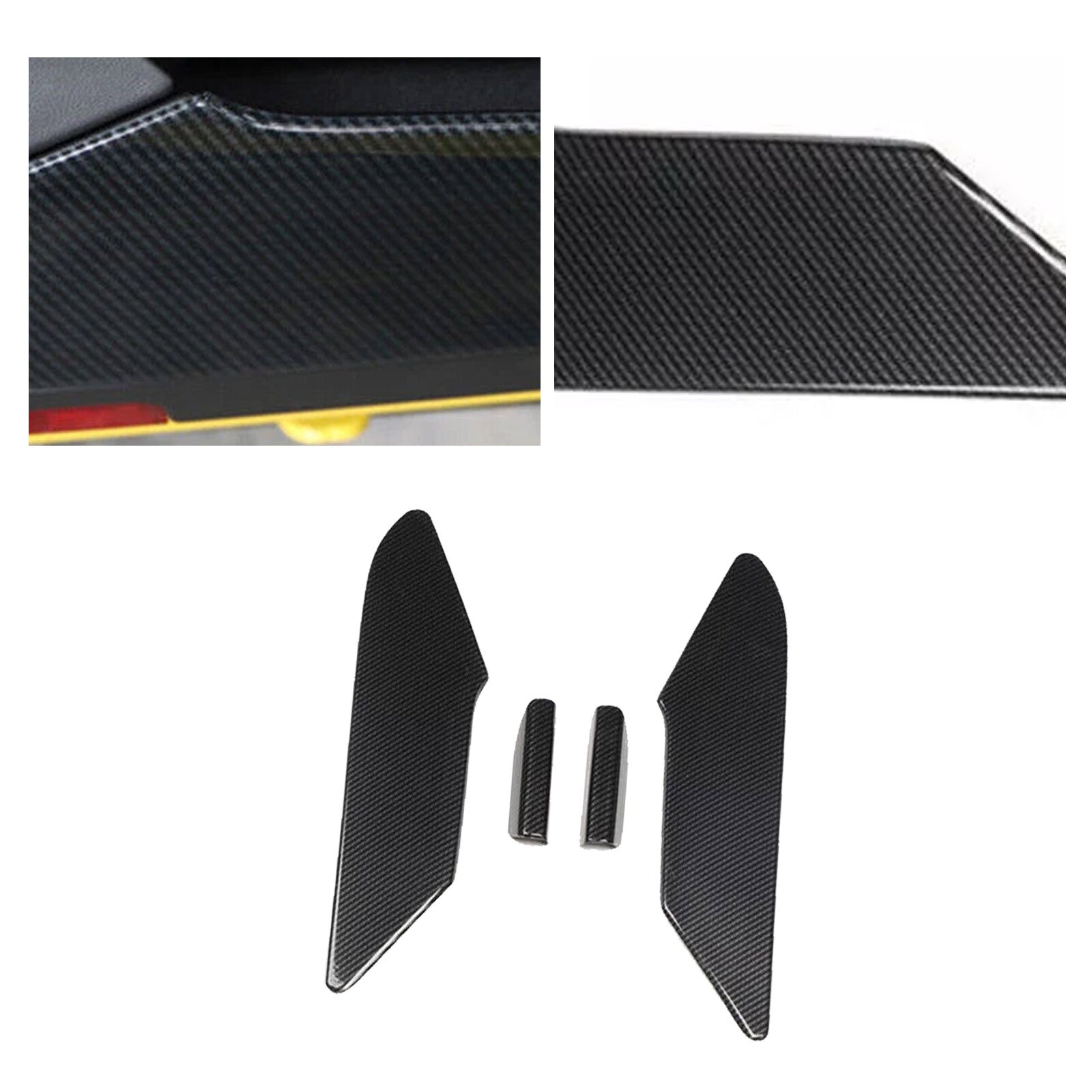 for Porsche 718 for 911 2013-19 Carbon Fiber Car Door Anti-Kick Panel Cover Trim
